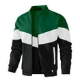 thumbnail image 1 of Fexilor Mens Lightweight Jacket Casual Bomber Jacket Color Block Varsity Coat, 1 of 6
