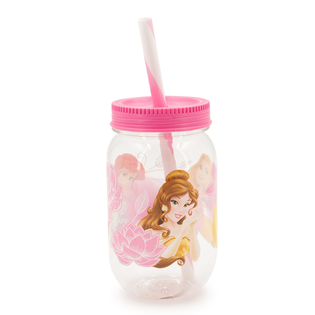 Zak 19oz Plastic Mason Jar Tumblers With Straw Lid Fun Kids Characters