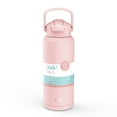 thumbnail image 1 of Zak Designs Straw 32 oz Other Solid Print Stainless Steel Water Bottles with Silicone Bumper, 1 of 6