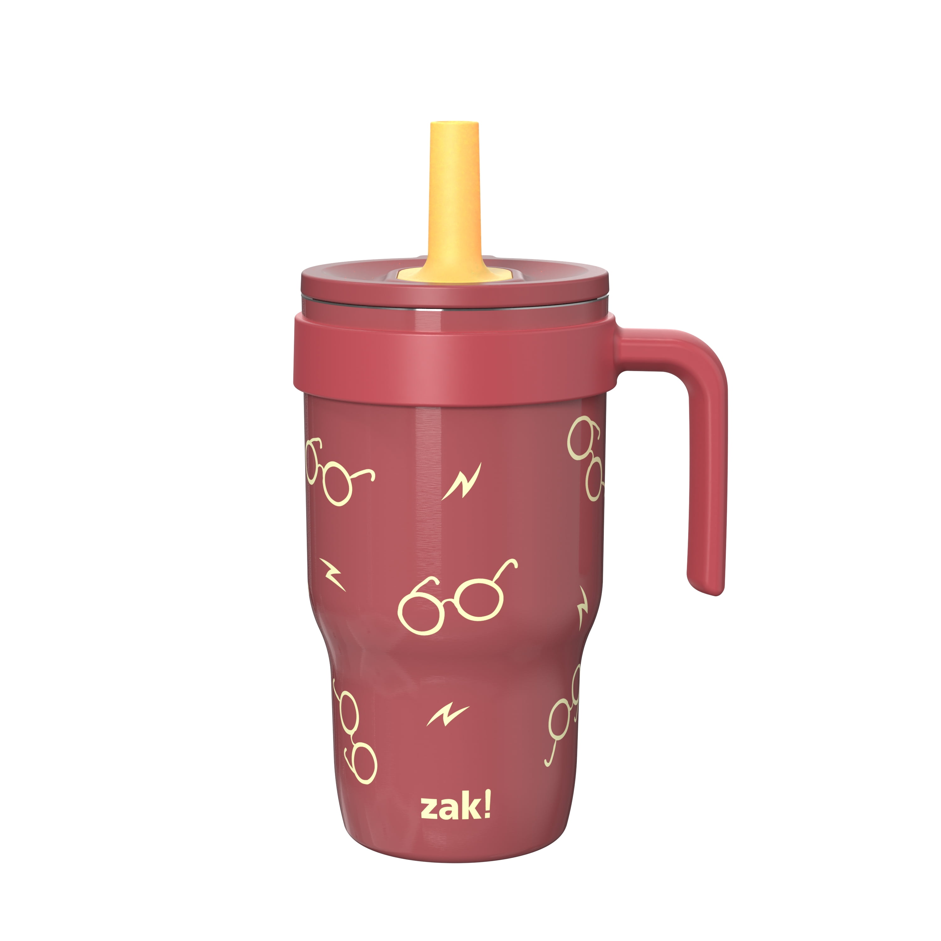 N.♡ Zak Designs 18oz Stitch Kids Straw Handle Tumbler, Stainless
