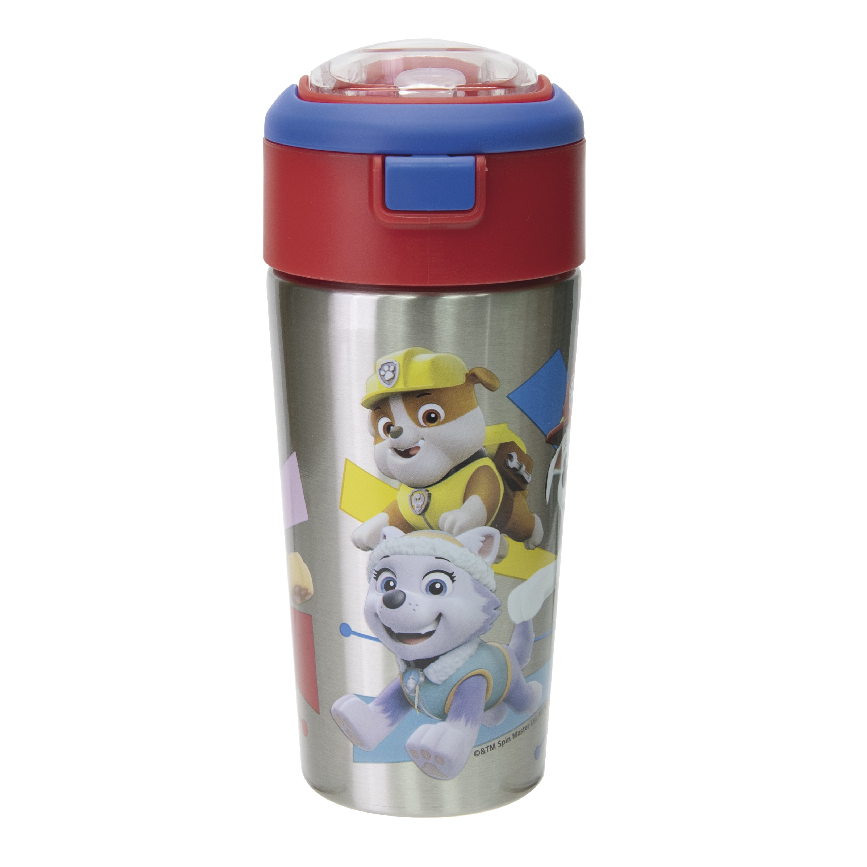 Zak Designs 14oz Stainless Steel Kids' Water Bottle with Antimicrobial Spout 'Zaksaurus