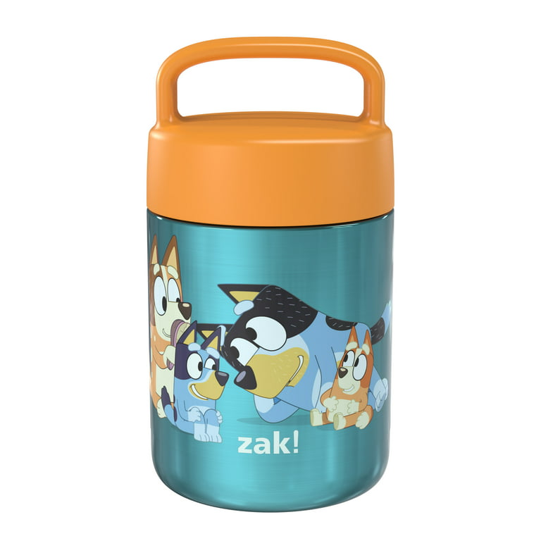 Zak Designs 12 oz Kids Travel Food Jar Stainless Steel Bluey Vacuum  Insulated for Hot and Cold Food 