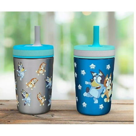 Zak Designs 12-oz. Stainless Steel Double-Wall 2-Piece Set, Bluey