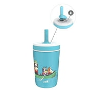 Zak Designs 12oz Bluey Kelso Toddler Cups For Travel or At Home, Vacuum Insulated Stainless Steel Sippy Cup With Leak-Proof Design is Perfect For Kids (Bluey, Bingo, Grandad Mort)