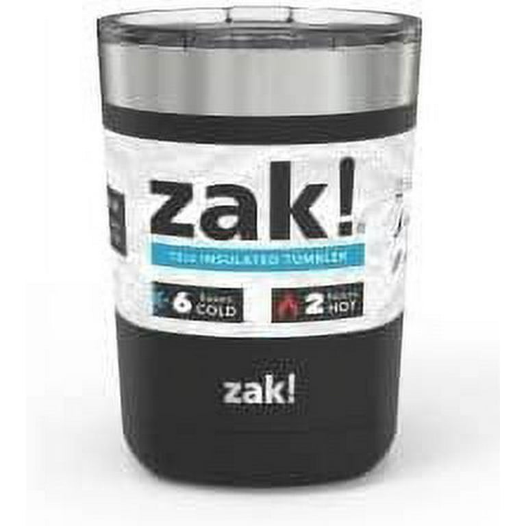 Zak! Designs 12oz Double Wall Stainless Steel Tumbler, Black