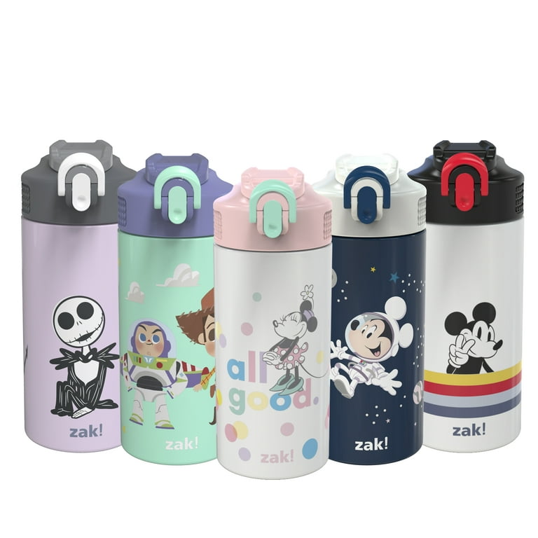 Zak Designs 14 oz Kids Water Bottle Stainless Steel Disney Mickey Mouse Vacuum Insulated for Cold Drinks Indoor Outdoor, Size: 14 fl oz