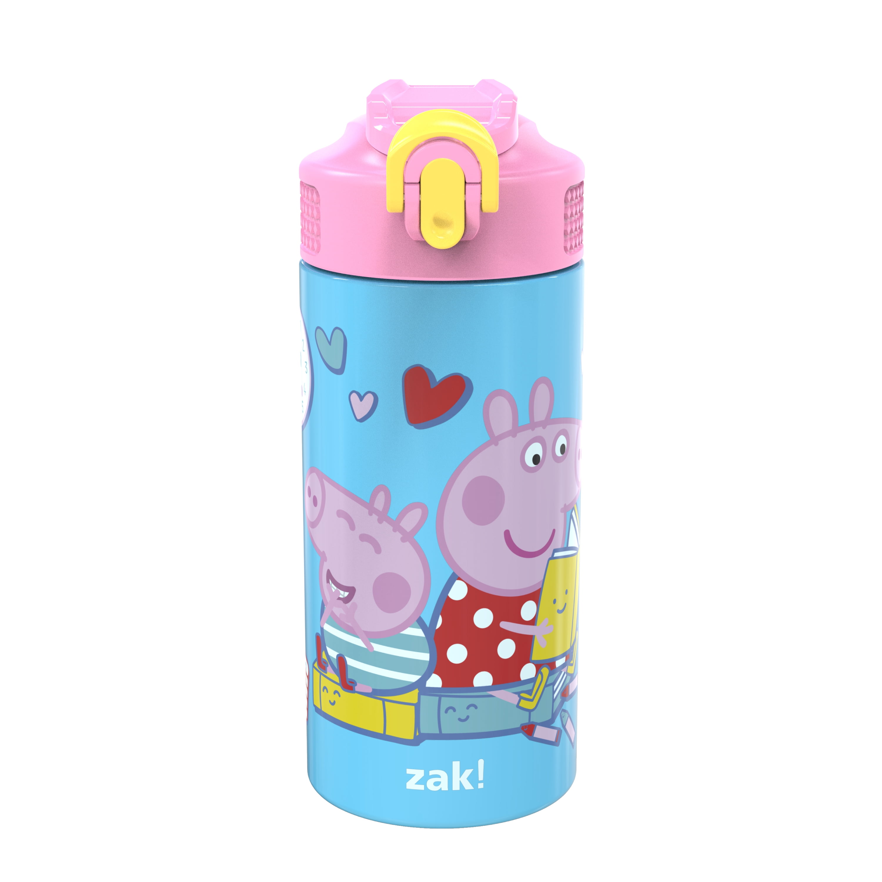 Zak Designs 14 oz Kids Water Bottle Stainless Steel Vacuum Insulated for  Cold Drinks Indoor Outdoor Disney Moana