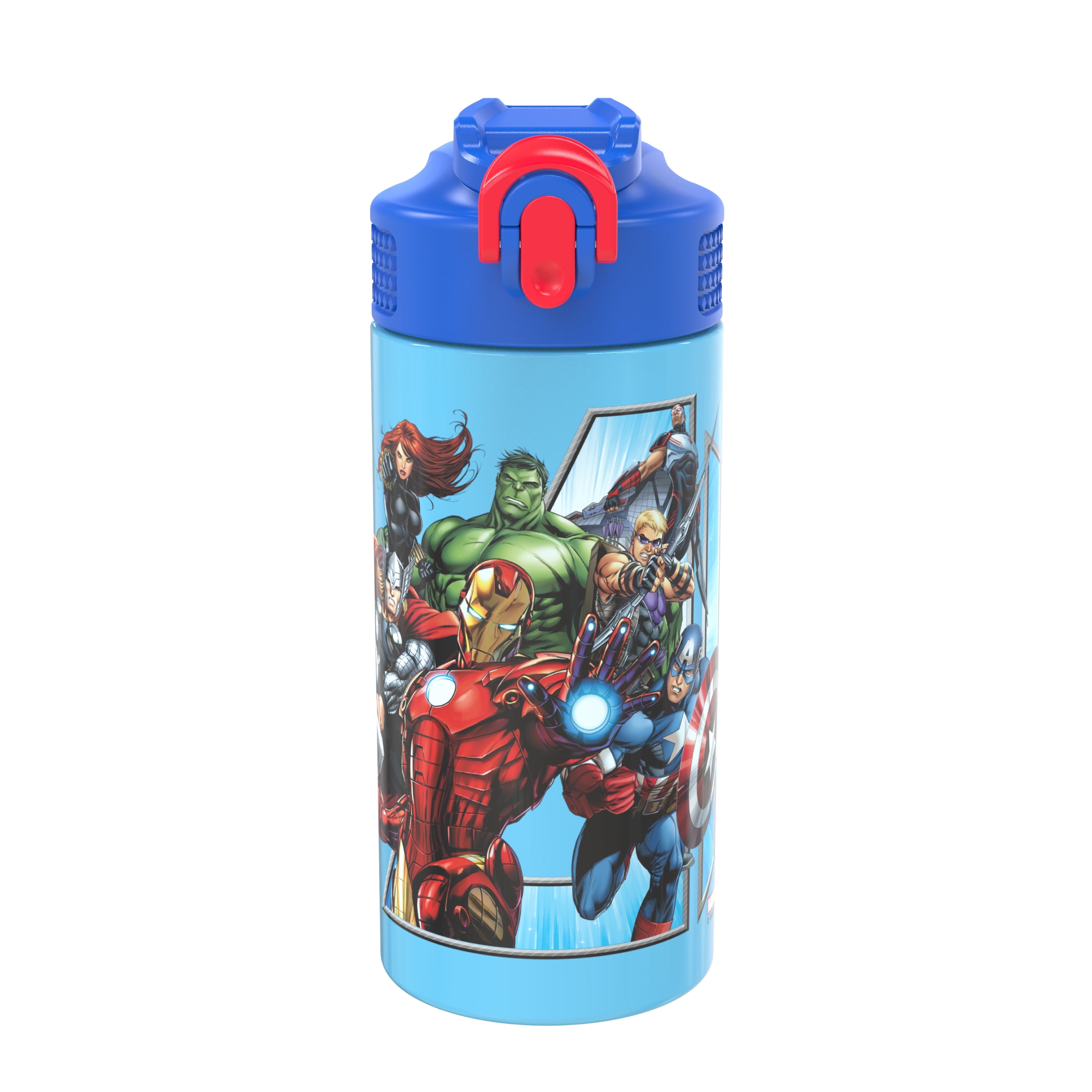 Zak Designs 14 oz Kids Water Bottle Stainless Steel Vacuum Insulated for  Outdoor, Marvel Avengers