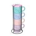 thumbnail image 1 of Zak Designs 14oz 4pc Hello Kitty Ceramic Stacking Mugs in Wire Rack, 1 of 7