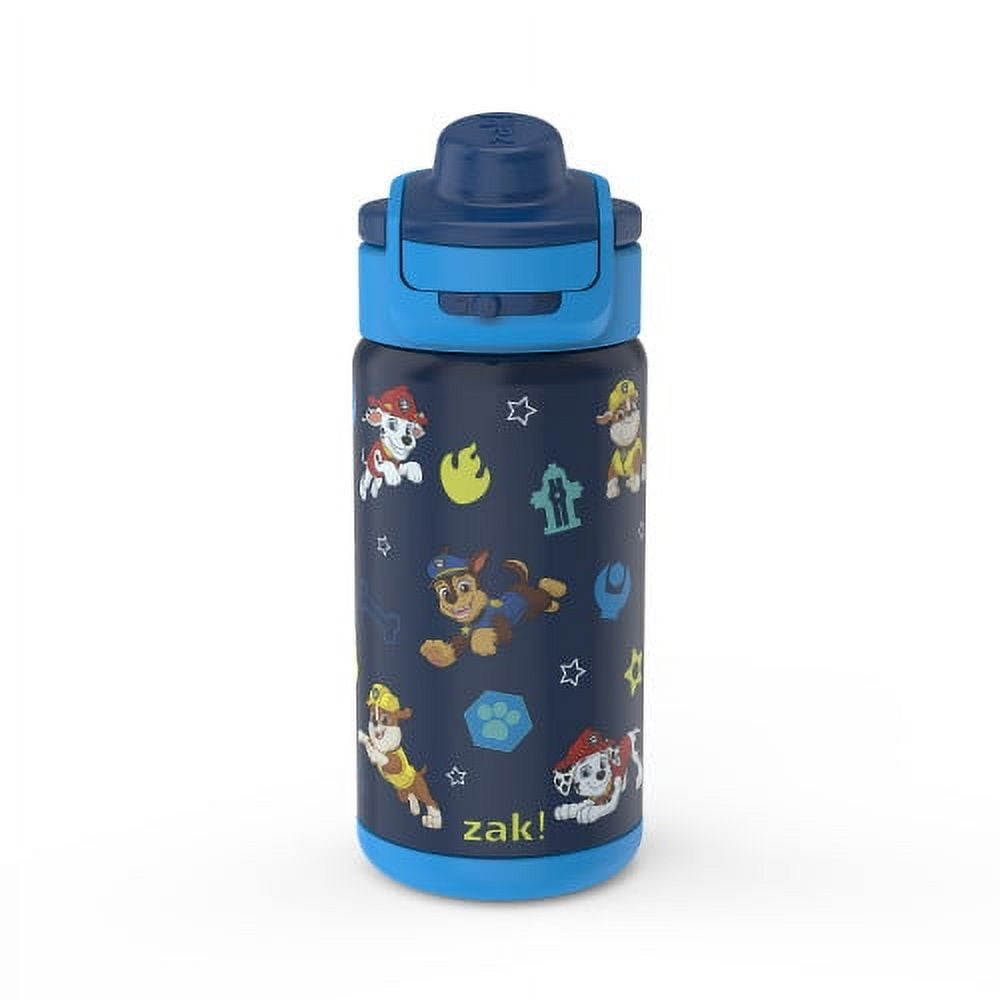 Zak Designs 14oz Paw Patrol Kids Straw Water Bottle, Stainless Steel