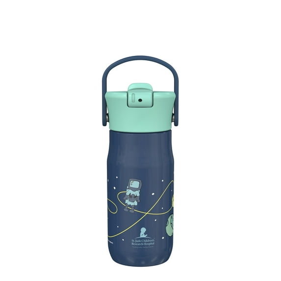 Zak Designs 14oz Stainless Steel Harmony Straw Water Bottle Inspired by St. Jude Patient Art Space