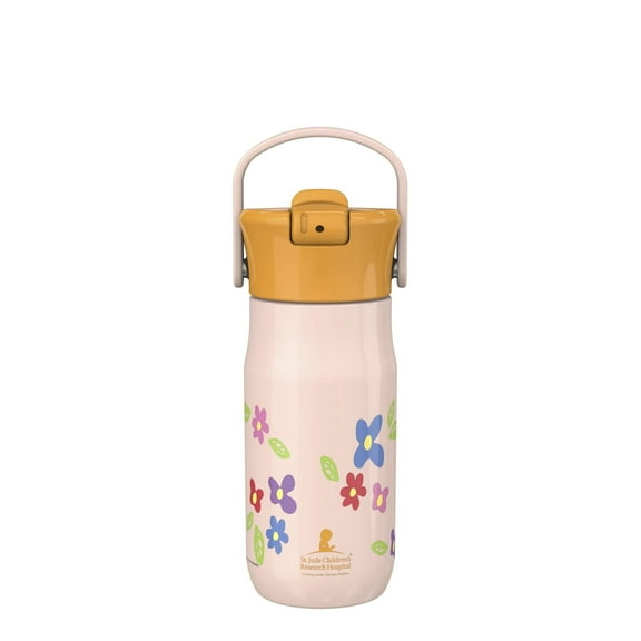 Zak Designs 14oz Stainless Steel Harmony Water Bottle Inspired by St. Jude Patient Art Floral