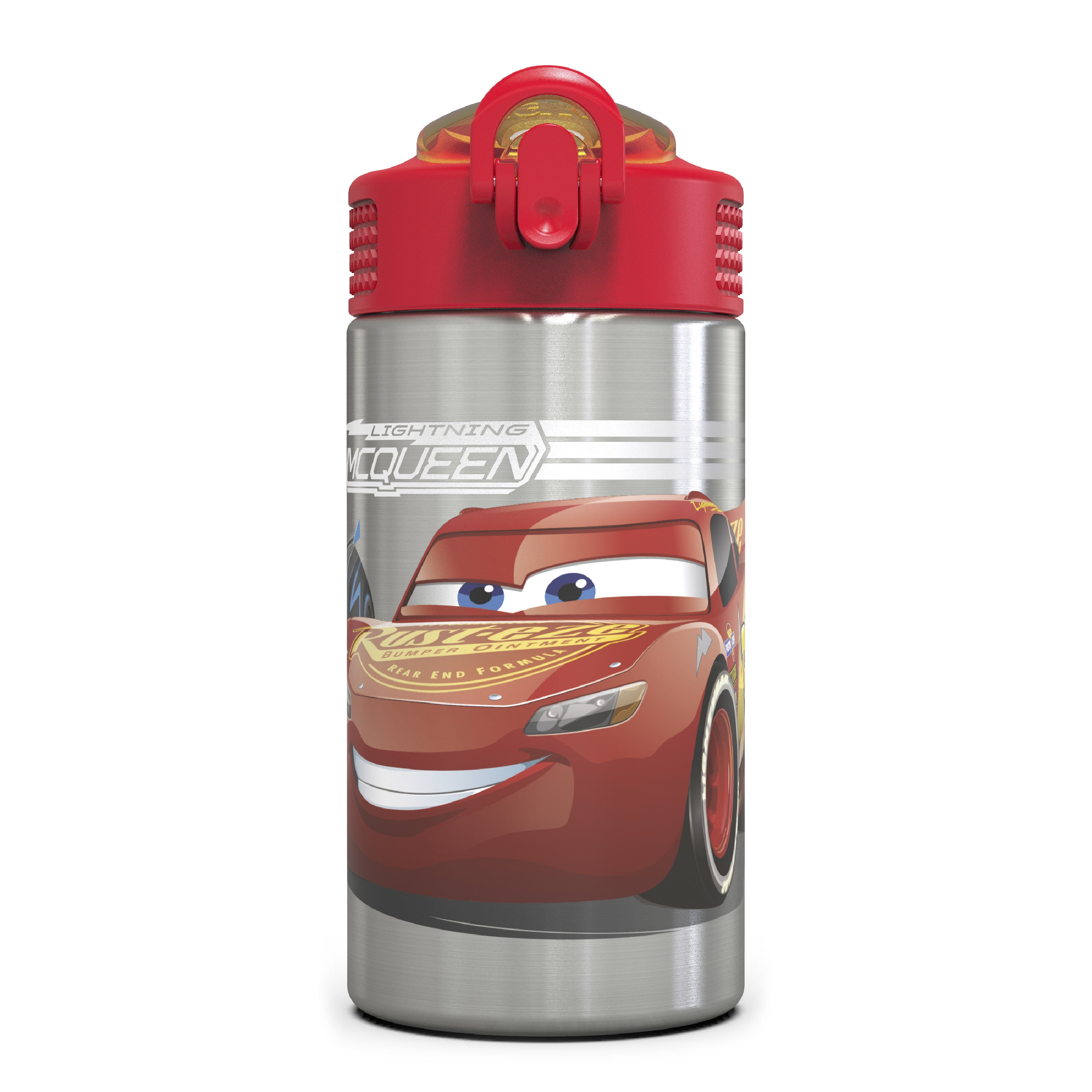 Disney Pixar Cars Lightening McQueen Stainless Steel Thermos Hot Cold Food  10 oz