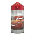 thumbnail image 1 of Zak Designs 15.5 oz Kids Water Bottle Stainless Steel with Push-Button Spout and Locking Cover, Cars Lightning McQueen, 1 of 8