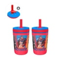 thumbnail image 1 of Zak Designs 15 oz Travel Straw Tumbler Plastic and Silicone with Leak-Proof Straw Valve for Kids, 2-Pack Super Pets, 1 of 5