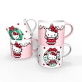 thumbnail image 1 of Zak Designs 15oz 4pk Stackable Ceramic Holiday Mugs in Gift Box - Hello Kitty, 1 of 7