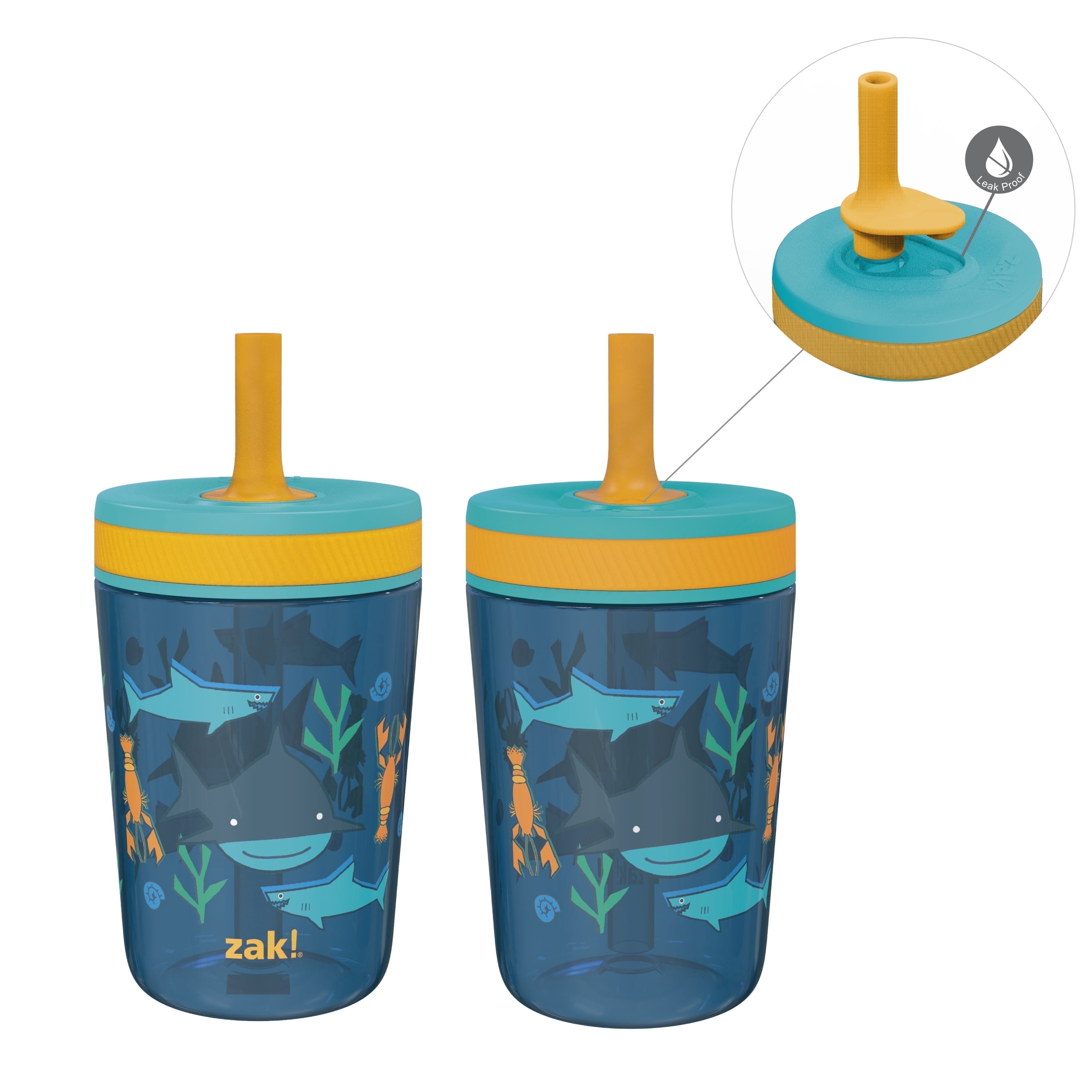 Zak Designs, Toddler Cups, 15oz Kelso Plastic, Underwater