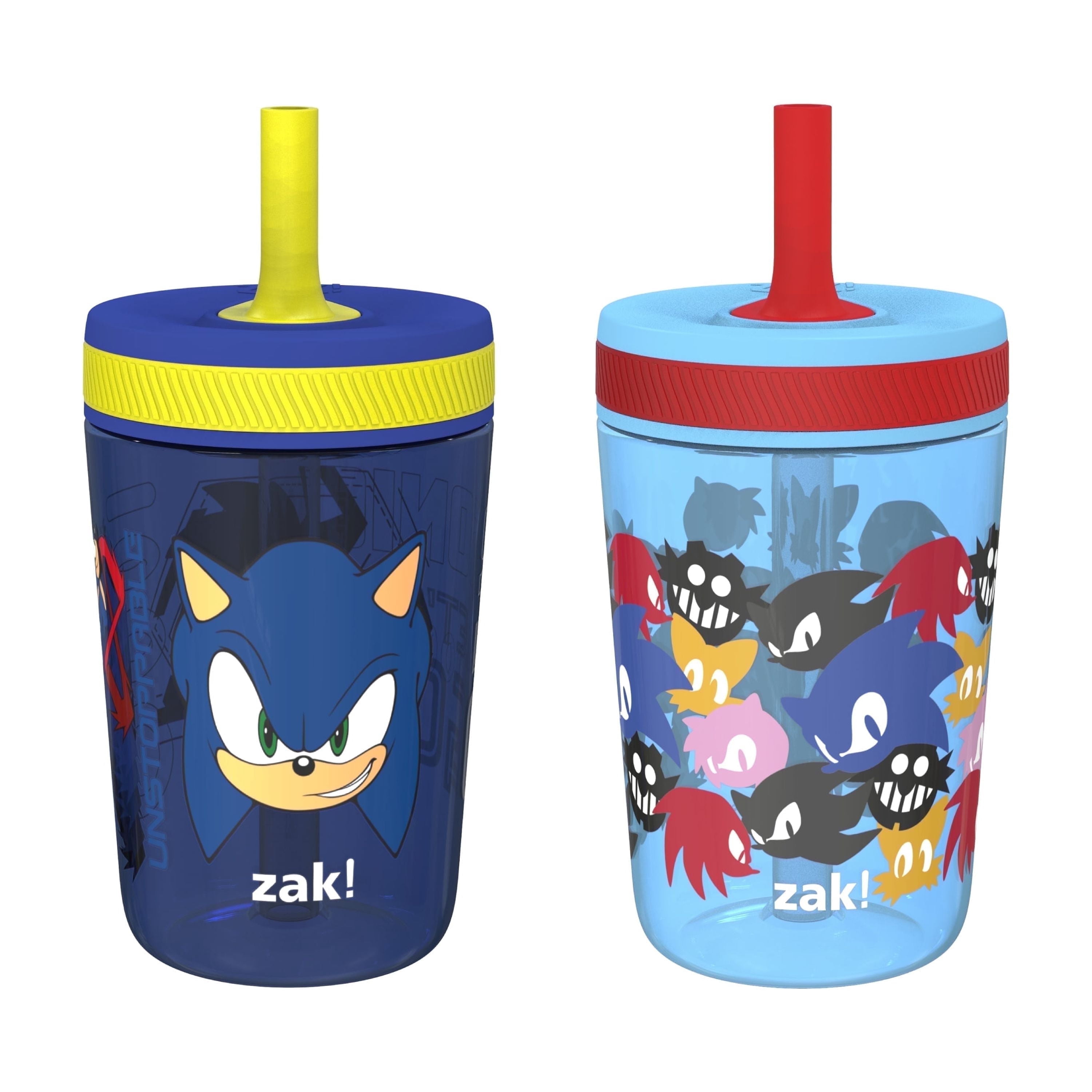 Zak Designs Sonic the Hedgehog 15oz Travel Tumbler Set Kids