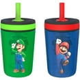 Zak Designs 15oz The Super Mario Bros. Movie Kelso Travel Straw Tumbler