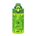 thumbnail image 1 of Zak Designs 16oz Minecraft Water Bottle For School or Travel, Durable Plastic Water Bottle With Straw, Handle, and Leak-Proof, Pop-Up Spout Cover (Creeper), 1 of 14