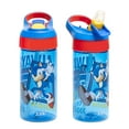 thumbnail image 1 of Zak Designs 17.5oz Sonic the Hedgehog Kids Water Bottle with Spout Cover and Built-in Carrying Loop, Made of Durable Plastic, Leak-Proof Design for Travel (17.5 oz, Pack of 2), 1 of 8