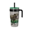 thumbnail image 1 of Zak Designs 18oz Jurassic Park Kids Straw Handle Gray Tumbler, Stainless Steel Vacuum Insulated Cruiser Tumbler with Silicone Straw Utilizing Leak-Proof Valve, Travel Straw Tumbler with Handle, 1 of 3