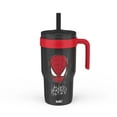 thumbnail image 1 of Zak Designs 18oz Spiderman Kids Straw Handle Tumbler, Stainless Steel Vacuum Insulated Cruiser Tumbler with Silicone Straw Utilizing Leak-Proof Valve, Myles Morales, 1 of 10