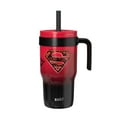 thumbnail image 1 of Zak Designs 18oz Superman Kids Straw Handle Tumbler, Stainless Steel Vacuum Insulated Cruiser Tumbler with Silicone Straw Utilizing Leak-Proof Valve, Stripes, 1 of 3