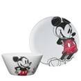thumbnail image 1 of Zak Designs 2 pcs Disney Kids Dinnerware Set Melamine Plate Bowl BPA Free Perfect for Kids Mickey Mouse, 1 of 5