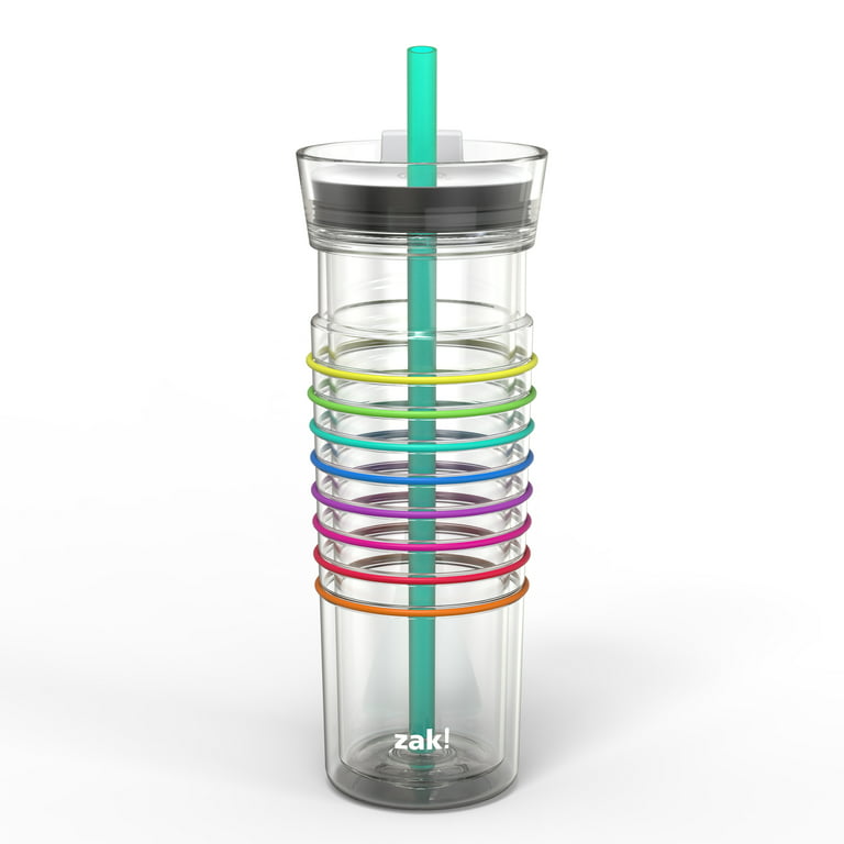 Zak Designs Mainstays Double Wall Insulated Tumbler with Straw