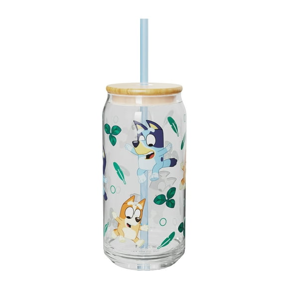 Zak Designs 20oz Bluey Glass Hadley Tumbler