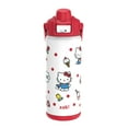 thumbnail image 1 of Zak Designs 20oz Hello Kitty Kids Straw Water Bottle, Stainless Steel Vacuum Insulated Liberty Bottle with Easy-Open Locking Spout Cover for Travel, Built in Carry Handle, 1 of 8