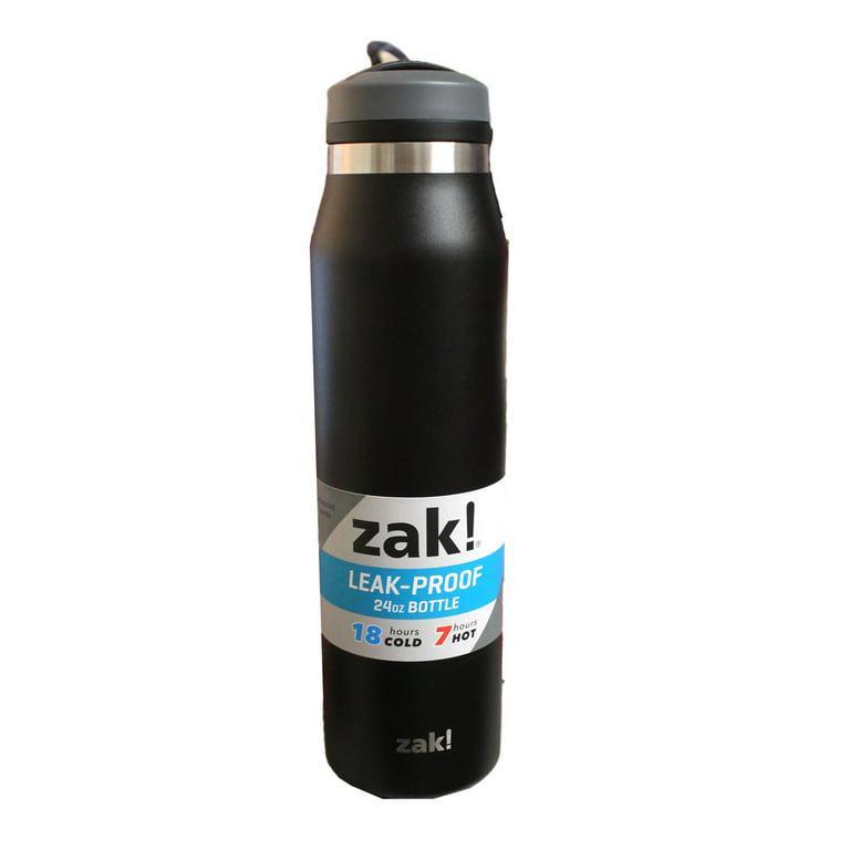 Zak Designs 24 Ounce Antimicrobial Stainless Steel Water Bottle, Wisteria