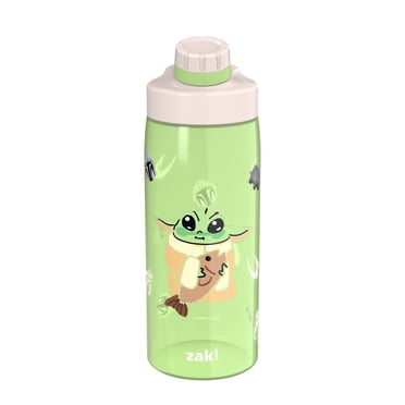 Zak Designs 25oz Mando/Grogu Durable Plastic Sloan Bottle, Built in Carry Handle