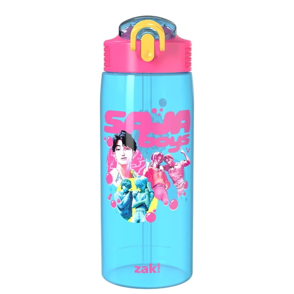 Zak Designs 25oz Park Bottle - Blue Saja with Silicone Spout for Boys