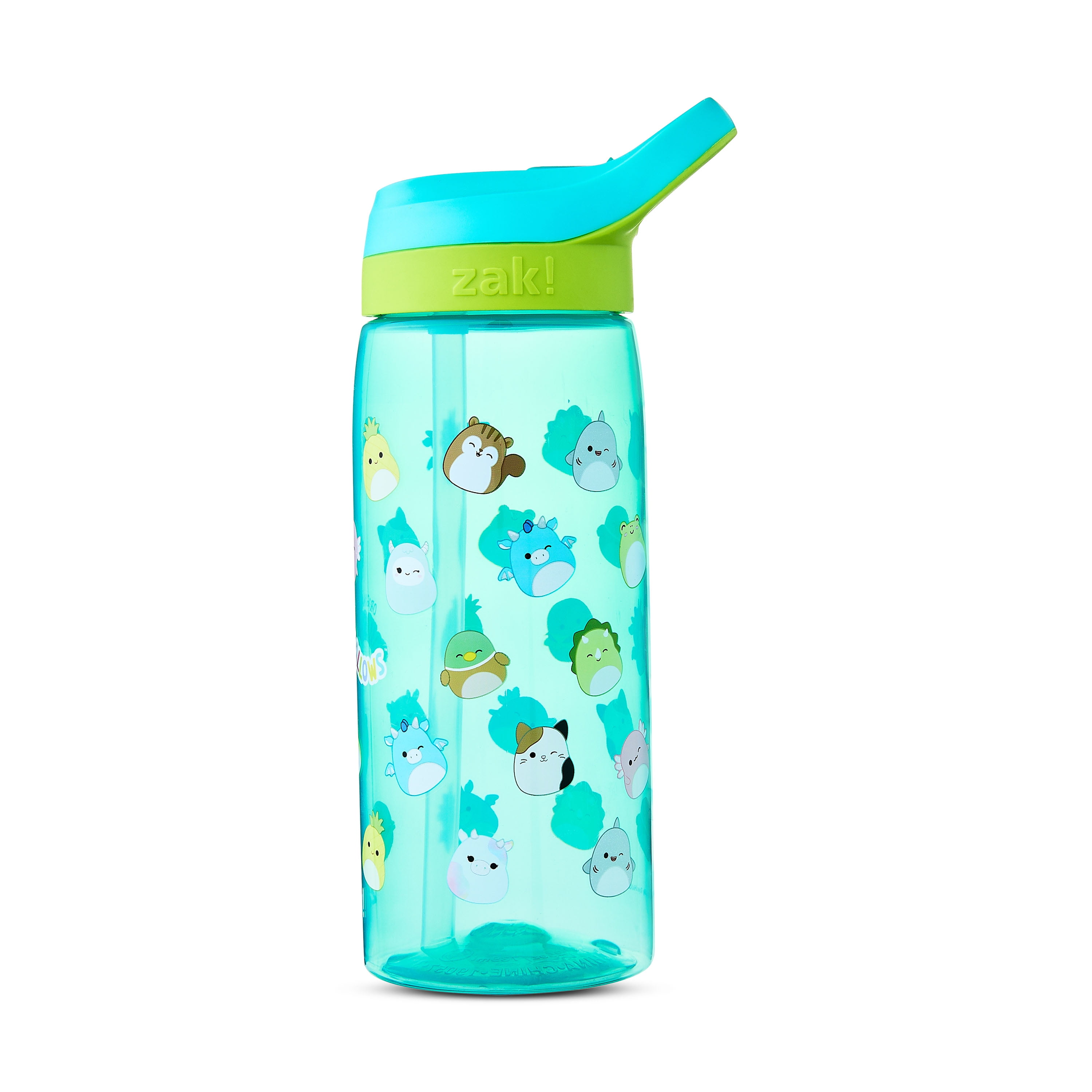 Zak Designs 25oz Squishmallows Kids Straw Water Bottle, Durable