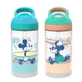 thumbnail image 1 of Zak Designs 2pc 16 oz Disney Kids Water Bottle Plastic with Flip Straw Spout Cover and Carry Handle, Disney Mickey Mouse Street Beach, 1 of 9