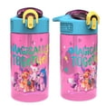 thumbnail image 1 of Zak Designs 2pc 16 oz My Little Pony Kids Water Bottle Plastic with Push-Button Spout and Easy-Open Locking Cover for Travel, My Little Pony, 1 of 9
