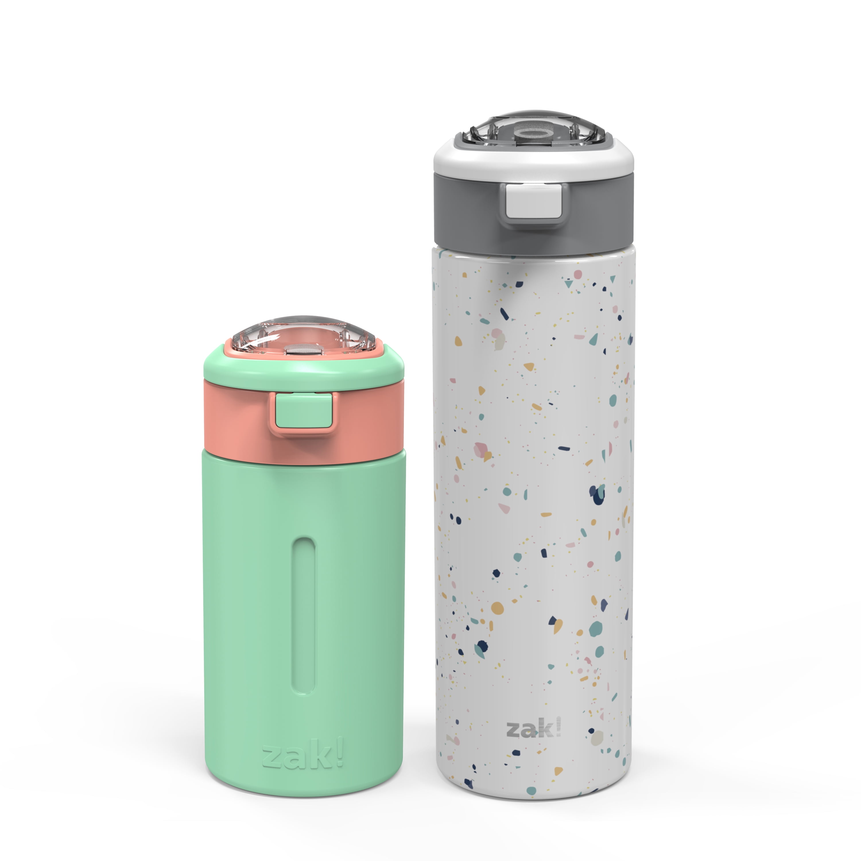 https://i5.walmartimages.com/seo/Zak-Designs-2pc-Perfect-Pair-Antimicrobial-Stainless-Steel-Water-Bottles-for-Kid-and-Adult-12-Ounce-and-24-Ounce-Neo-Mint-and-White-Speckle_c0ad76a4-6723-45f3-ae1b-c614e5dd87cb.1238e2936aebc49df542f5e3d976c9e8.jpeg