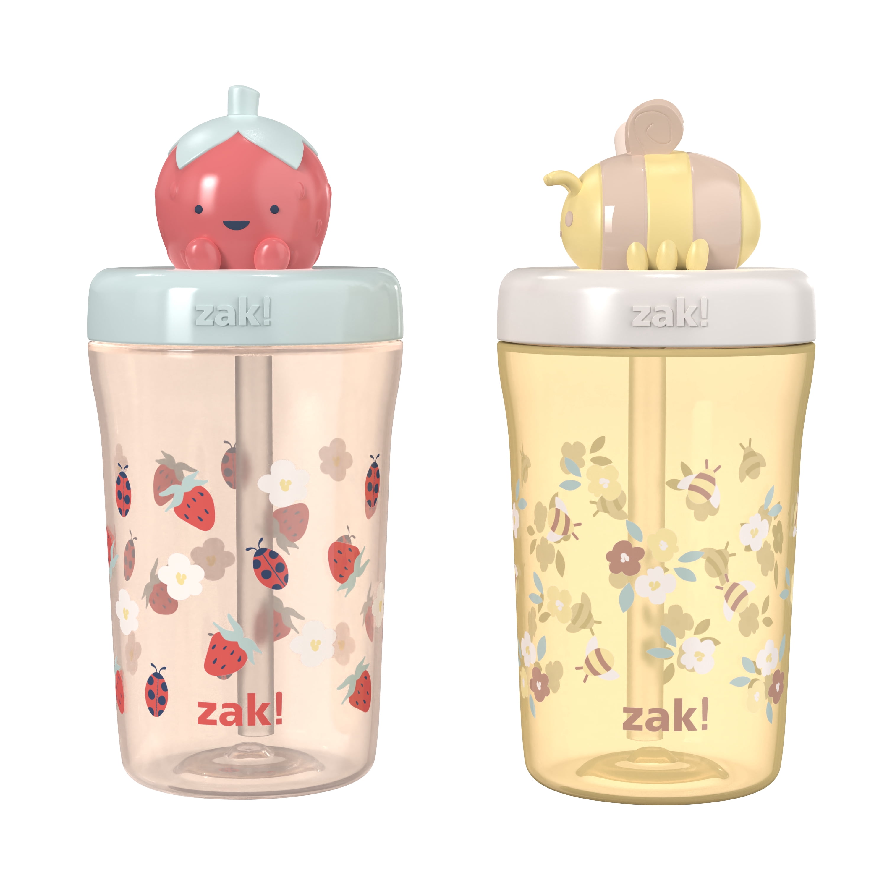 Zak Designs Buddy Sip 2-Pack 7.5oz Sippy Cups - Bee Berry