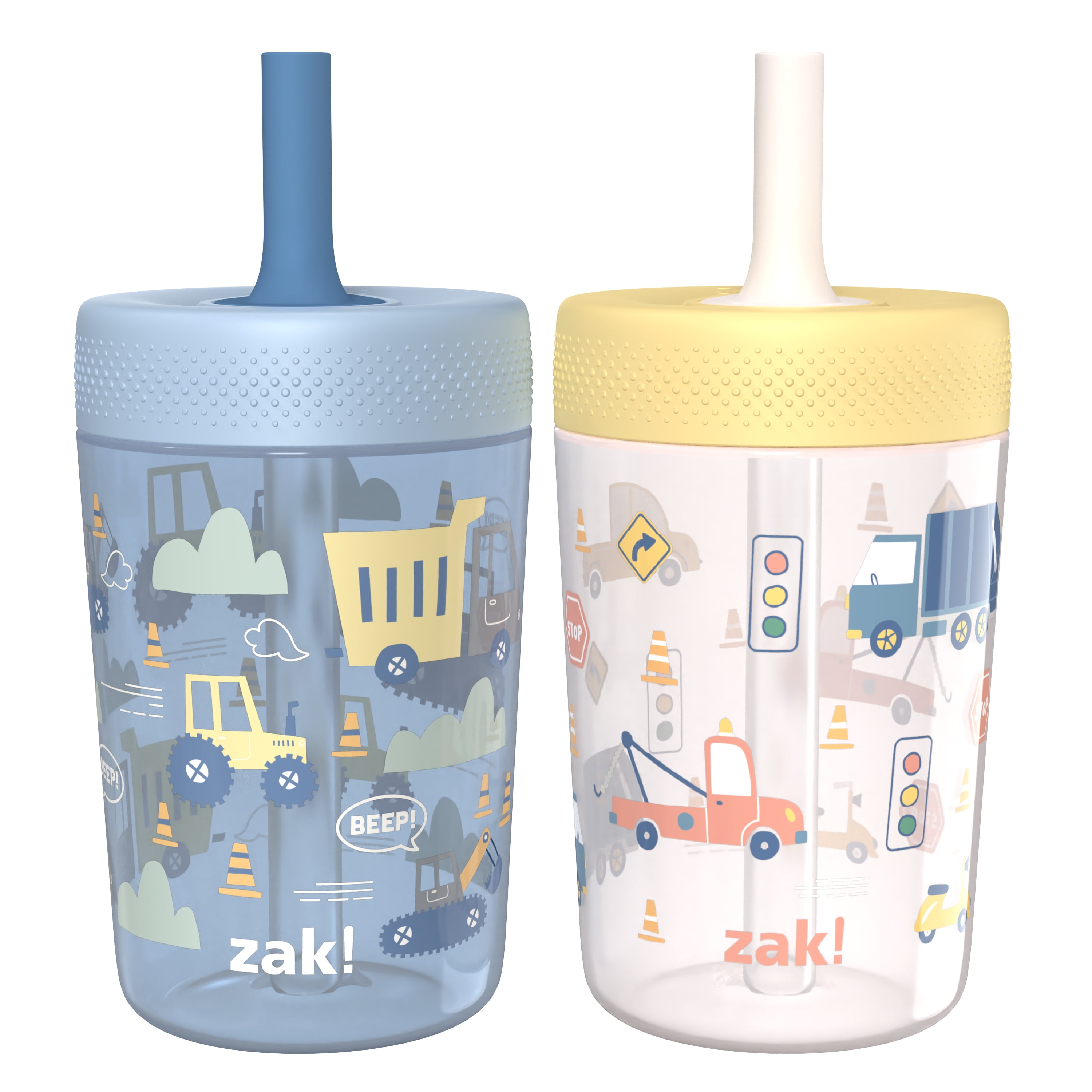 Zak Designs 12oz Construction Durable Plastic Capri Tumbler with