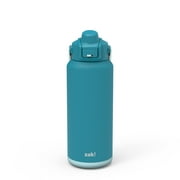 Zak Designs 32oz Stainless Steel Double Wall Liberty Straw Water Bottle (Blue)