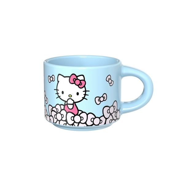 Zak Designs 3oz Hello Kitty Ceramic Haven Mug, Light Blue