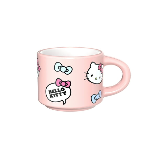Zak Designs 3oz Hello Kitty Ceramic Haven Mug, Pink