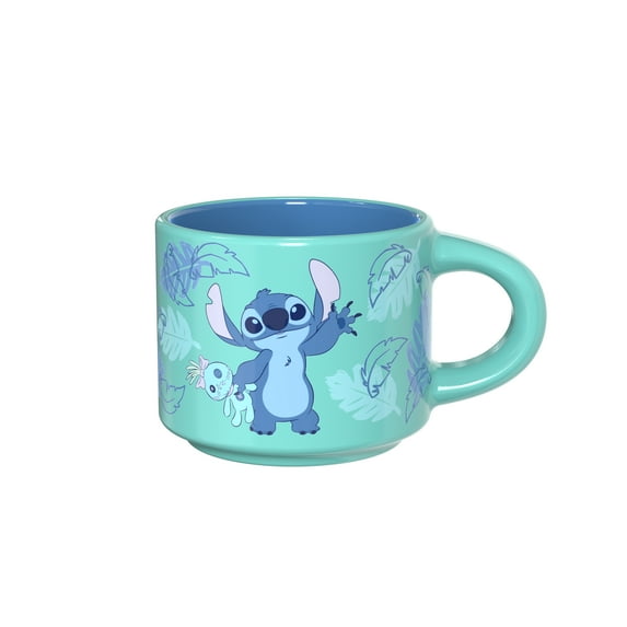 Zak Designs 3oz Stitch Ceramic Haven Mug, Teal