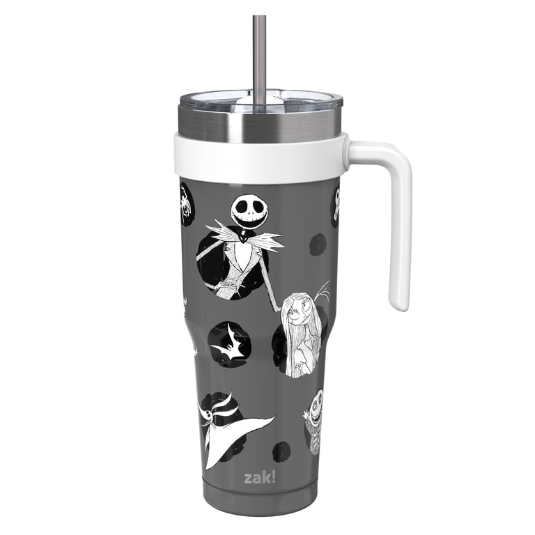 Zak Designs 40oz NBC Halloween Straw Handle Tumbler, Double Wall