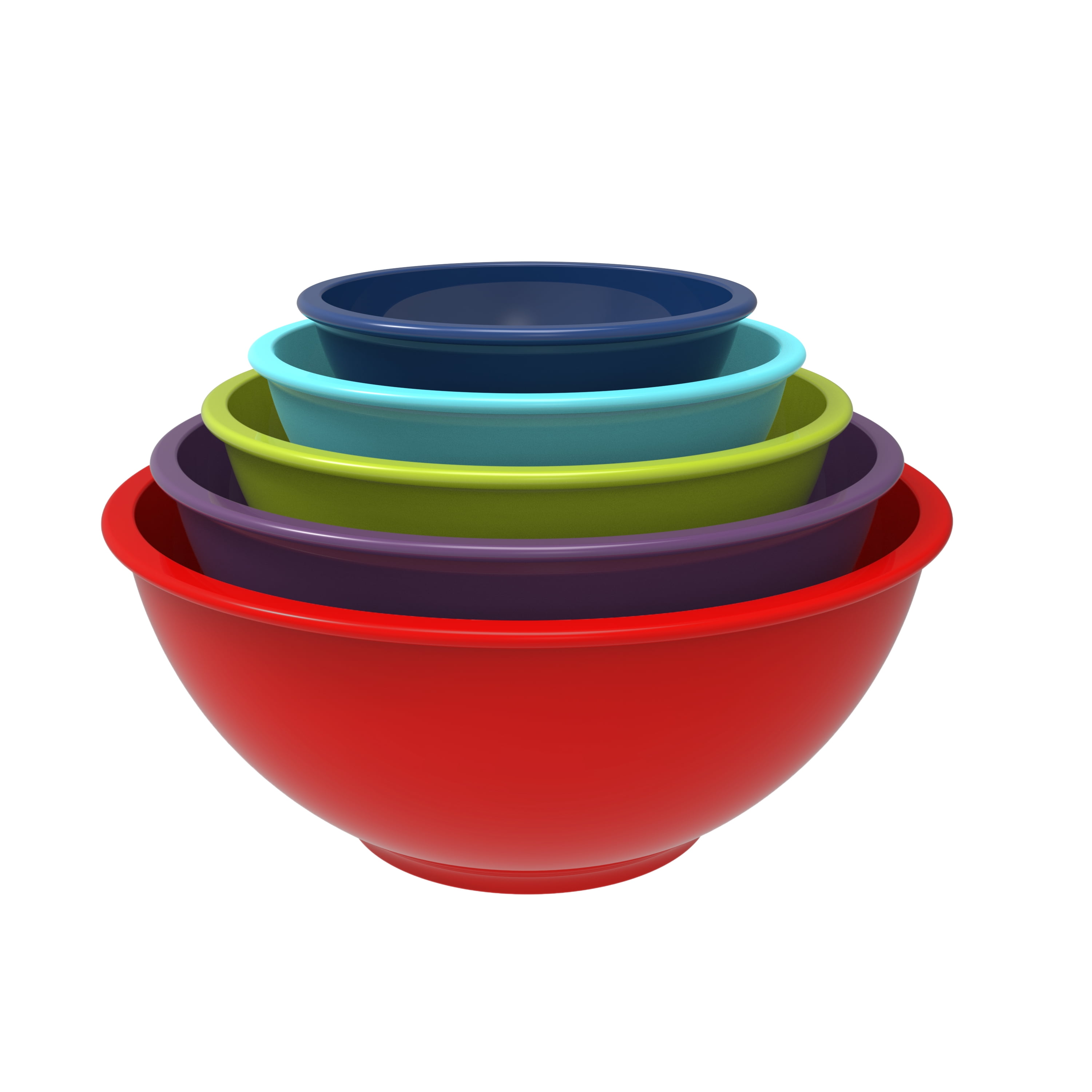  Oggi Set of 6 Melamine Mixing Bowls - Ideal for Food