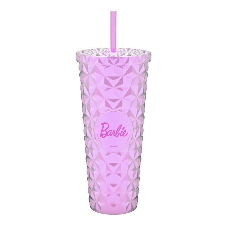 Zak Designs Barbie 24oz Double Wall Fractal Tumbler Pink