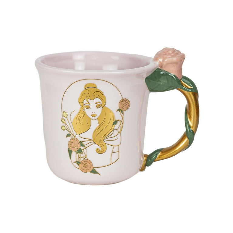 Zak Designs Beauty and The Beast Sculpted Handle Mug, Belle