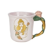 Zak Designs 15oz Beauty and The Beast Ceramic Sculpted Handle Mug, Belle